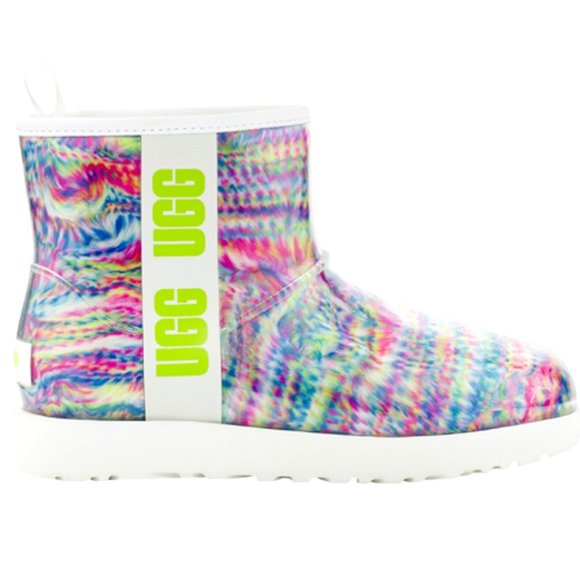 New UGG Classic Multicolor Clear Mini Boots Women size 7 - Picture 1 of 11